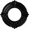 Ekena Millwork Benson Ceiling Medallion (Fits Canopies up to 4 1/8"), 9"OD x 4 1/8"ID x 5/8"P, Jet Black CM09BNBLF - alternate 1